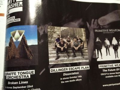 Werbung Dillinger Escape Plan Dissociation