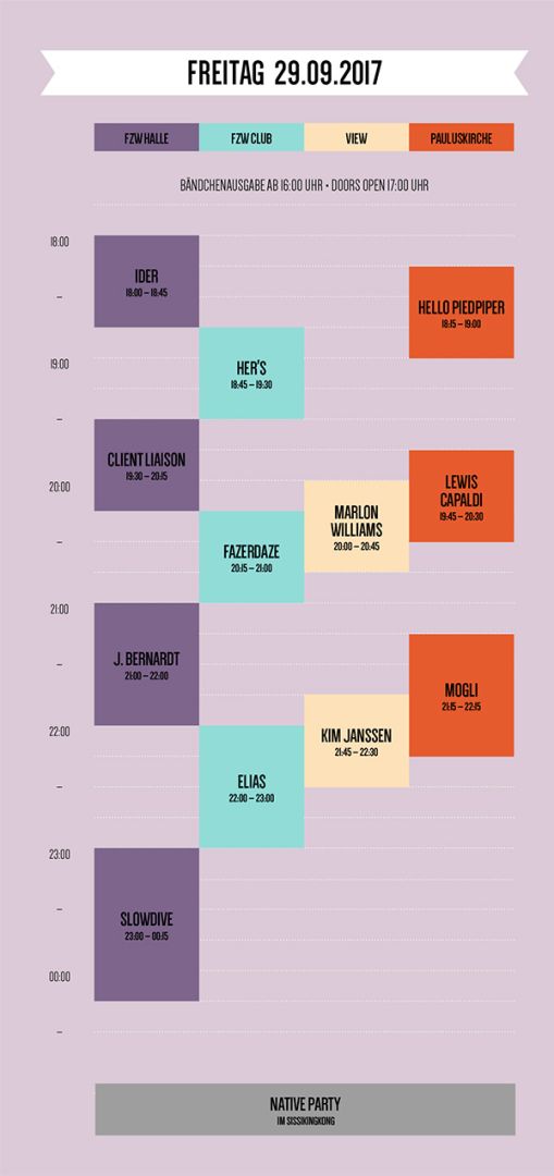 Way Back When Festival - Timetable Freitag