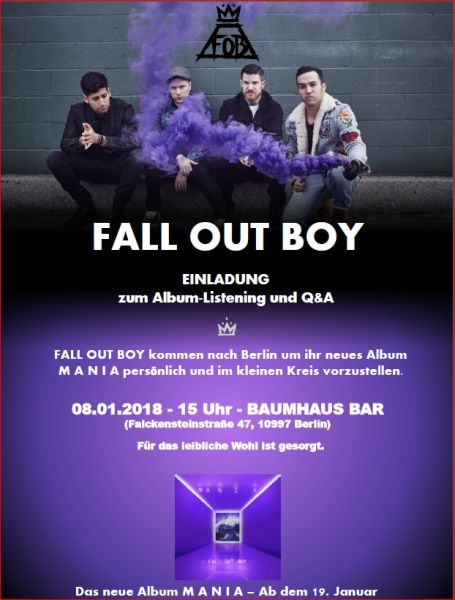 Fall Out Boy - Album-Pre-Listening 2018