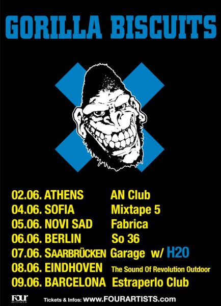 Gorilla Biscuits Europatour 2019