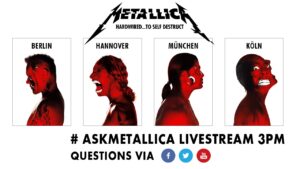 Metallica kündigen einen Live-Chat für heute 15 Uhr an