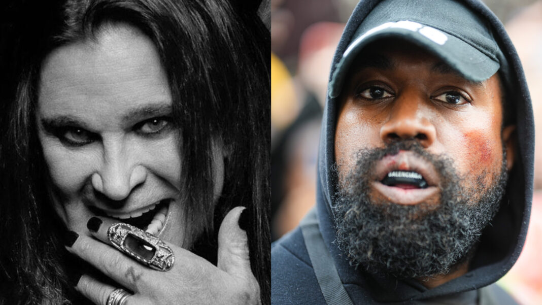 Collage: Ozzy Osbourne (Foto: Sony Music) / Kanye West 2022 (Foto: Edward Berthelot/GC Images/ Getty Images)