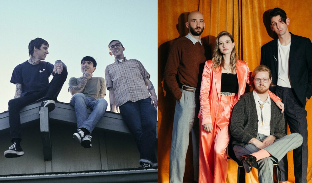 Joyce Manor (links, Foto: Dan Monick) und Tigers Jaw (rechts, Credit: Kinda)