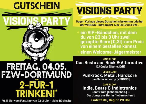 VISIONS Party Gutschein